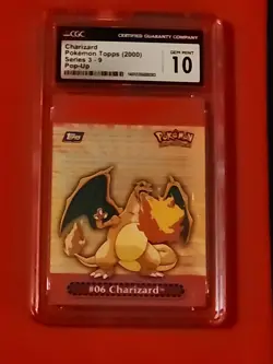 2000 Topps Nintendo Pokemon CHARIZARD Animation Series 3 Pop-Up - Image 1