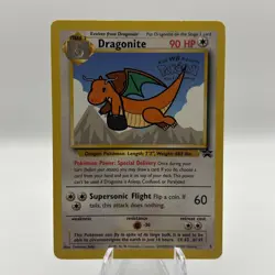 1999 Dragonite WB The First Movie Stamp Black Star Promo 5 Pokemon Card - Image 2