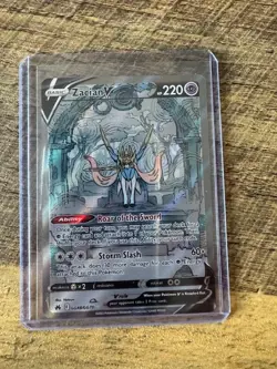 Pokemon TCG Crown Zenith: Galarian Gallery Zacian V GG48/GG70 Holo Ultra Rare NM - Image 2