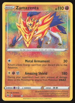 Zamazenta Amazing Rare 102/185 Pokemon Vivid Voltage - Image 1