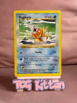 Magikarp 35/102 Non Holo Base Set - Pokemon WOTC - HP SMALL CREASE - TCGKITTEN - Image 1