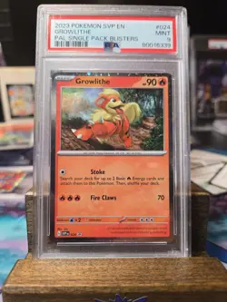 Growlithe Promo #024 Cosmos Holo Pokemon 2023 BSP PAL Blister - PSA 9 *SWIRL* - Image 1