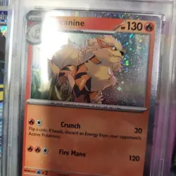 2023 Pokemon Arcanine Cosmos Holo SV Three Pack Blister Promo SVP 011 PSA 9 MINT - Image 3