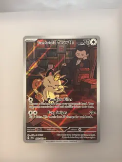 2025 Team Rocket's Meowth 203/182 Sv10: Pokemon Destined Rivals Holo - Image 1