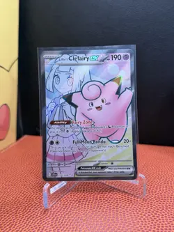 Pokemon Journey Together Lillie's Clefairy EX 173/159 Holo TCG NM - Image 1