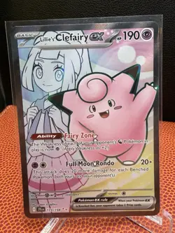 Pokemon Journey Together Lillie's Clefairy EX 173/159 Holo TCG NM - Image 2