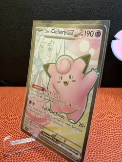 Pokemon Journey Together Lillie's Clefairy EX 173/159 Holo TCG NM - Image 3