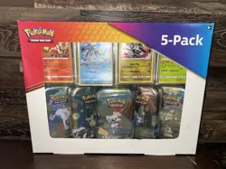 Costco Pokemon 5 Pack Galar Pals Mini Tins- Evolving Skies and Brilliant Stars - Image 1