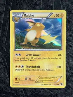 Pokemon TCG Raichu 43/146 XY Base Set Holo (English) - NM - Image 3
