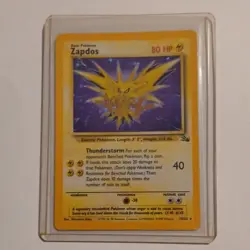 Pokemon Zapdos Fossil Holo Rare 15/62 English 1999 The Pokemon Company Basic - Image 1
