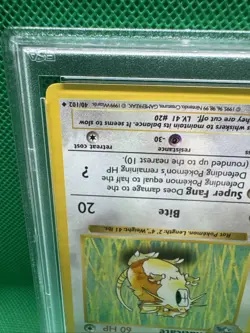 1999 Pokemon Base Set 1st Edition Raticate 040/102 PSA 8 Shadowless NM-MT - Image 4