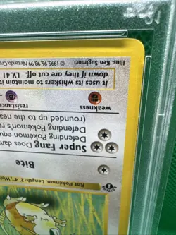 1999 Pokemon Base Set 1st Edition Raticate 040/102 PSA 8 Shadowless NM-MT - Image 5