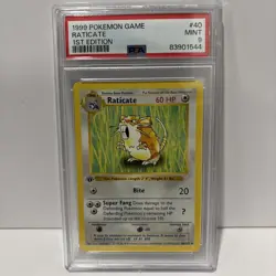 1999 Pokemon RATICATE Base Set “PSA MINT 9” 1st Edition Shadowless 40/102 - Image 1