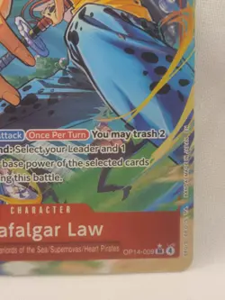 One Piece Tcg Trafalgar Law Alt Art OP14-009 SR* - Image 4