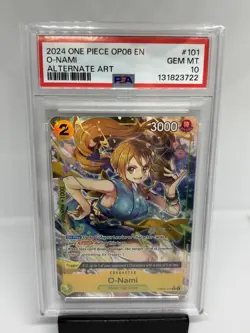 One Piece OP06-101 O-Nami Rare Alt Art PSA 10 (ENG) - Image 1
