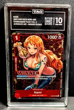 One Piece TCG | Nami | Winner | ST01-007 | Highest Grade GM 10 in Population - Image 1