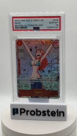 2024 One Piece PRB01 EN Manga Alternate Art #016 Nami PSA 10 GEM MINT - Image 2