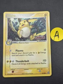 Pokemon TCG 2007 Raichu 12/108 Power Keepers Reverse Holo -Stamped -A - Image 1
