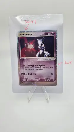 Mewtwo ex - 101/109 Pokemon Ruby and Sapphire - Holo ✨✨ SWIRLS IN BORDER ✨✨ NM - Image 1