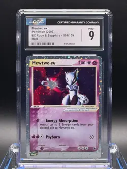 CGC 9 MINT ✨ - Mewtwo ex 101/109 Ruby and Sapphire Holo - 2003 Pokemon - Image 1