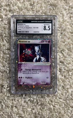 Mewtwo EX CGC 8.5 Pokemon 2003 EX Ruby & Sapphire 101/109 Two Swirls Low POP 93 - Image 2