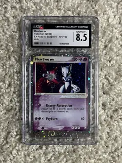Mewtwo EX CGC 8.5 Pokemon 2003 EX Ruby & Sapphire 101/109 Two Swirls Low POP 93 - Image 4