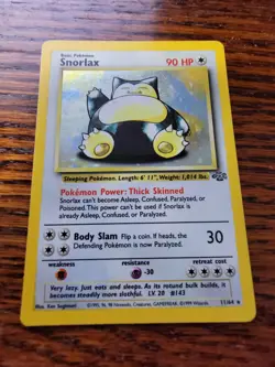 Pokemon Snorlax 11/64 Holo Rare Jungle Set 1999 WOTC *MP* - Image 1