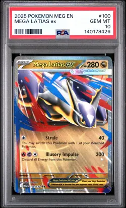 2025 POKEMON MEG EN-MEGA EVOLUTION #100 MEGA LATIAS EX PSA 10 - Image 1