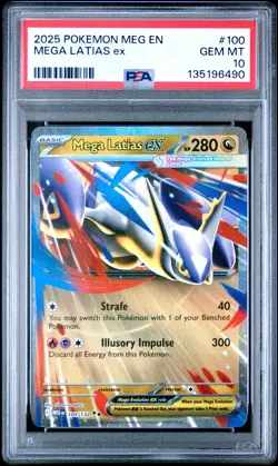 2025 POKEMON MEG EN-MEGA EVOLUTION #100 MEGA LATIAS EX PSA 10 - Image 1
