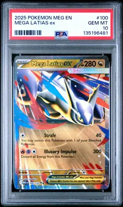 2025 POKEMON MEG EN-MEGA EVOLUTION #100 MEGA LATIAS EX PSA 10 - Image 1