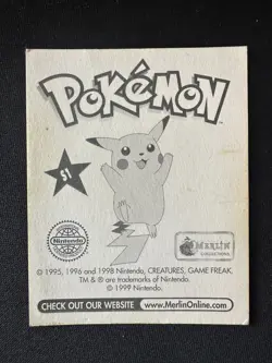 Pick & Choose Prism Holo Pokemon Merlin Sticker Series 1 Topps Stickers 1999 - Image 3