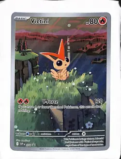 Pokemon TCG Victini SVP 208 Black Star Promo Illustration Rare - Image 1