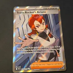 Pokemon Team Rocket's Ariana Trainer 224/182 Ultra Rare Full Art Holo Card - Image 1