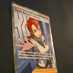 Pokemon Team Rocket's Ariana Trainer 224/182 Ultra Rare Full Art Holo Card - Image 2