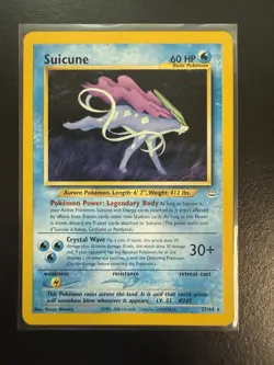 Pokemon TCG Suicune Neo Revelation Card 27/64 NM - Image 1