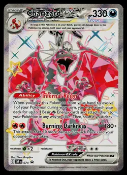 Pokemon Card - Charizard ex Scarlet & Violet Promo 074 Shiny Holo - Image 1