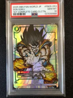 PSA10 Dragon Ball Fusion World Son Goku FB05-053 Trading Card PSA Slab from JP - Image 1