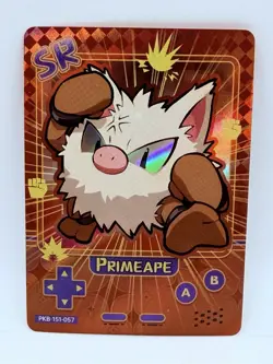 Pokemon Baby 151 Primeape Special Doujin Kawaii Holo Illustration Art Card - Image 1