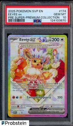 2025 Pokemon SVP EN Pre Super Premium Collection #174 Eevee ex PSA 10 - Image 1