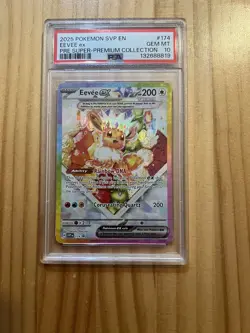 2025 Pokemon SPC Black Star Promo Eevee EX #174 Super Premium Collection PSA 10 - Image 1