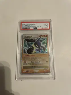 2007 POKEMON D & P LUCARIO LV.X BLACK STAR PROMO-HOLO Psa 6 - Image 1