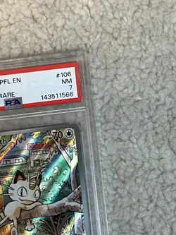 2025 POKEMON PFL EN MEOWTH ILLUSTRATION RARE #106 - PSA 7 - Image 2
