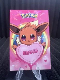 Eevee Valentines - Cracked Ice Holo - Electric Pikachu Database - Pokemon - Image 1