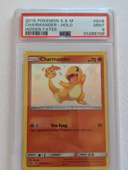 2019 Pokemon Sun & Moon Hidden Fates CHARMANDER Holo SV6/SV94 PSA 9 MINT - Image 2