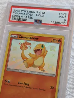 2019 Pokemon Sun & Moon Hidden Fates CHARMANDER Holo SV6/SV94 PSA 9 MINT - Image 5