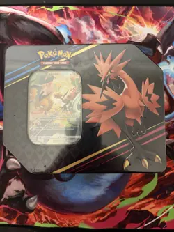 Pokemon Crown Zenith Tin Galarian Zapdos Box Promo Booster English 2023 - Image 1