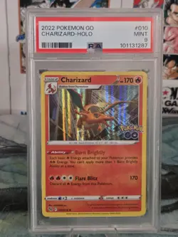 Charizard 010/078 Reverse Rare Pokemon GO TCG PSA 9 MINT - Image 3