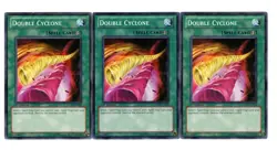Yugioh- 3X Double Cyclone - Common - 1st Edition - DP10-EN022 - Light Play - Image 1