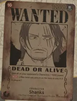 Shanks OP09-004 Parallel Wanted SR One Piece CCG Emperors in the New World Foil - Image 1