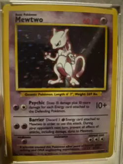 1999 Pokemon TCG Mewtwo Base Set Holo Unlimited Holo Rare Card 10/102 PSA 7 - Image 2